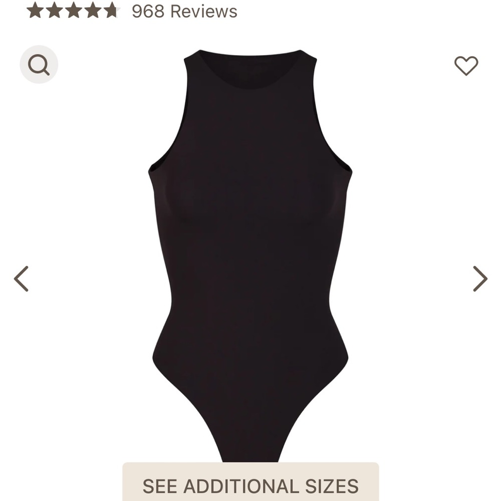 Skims bodysuit NWT onyx